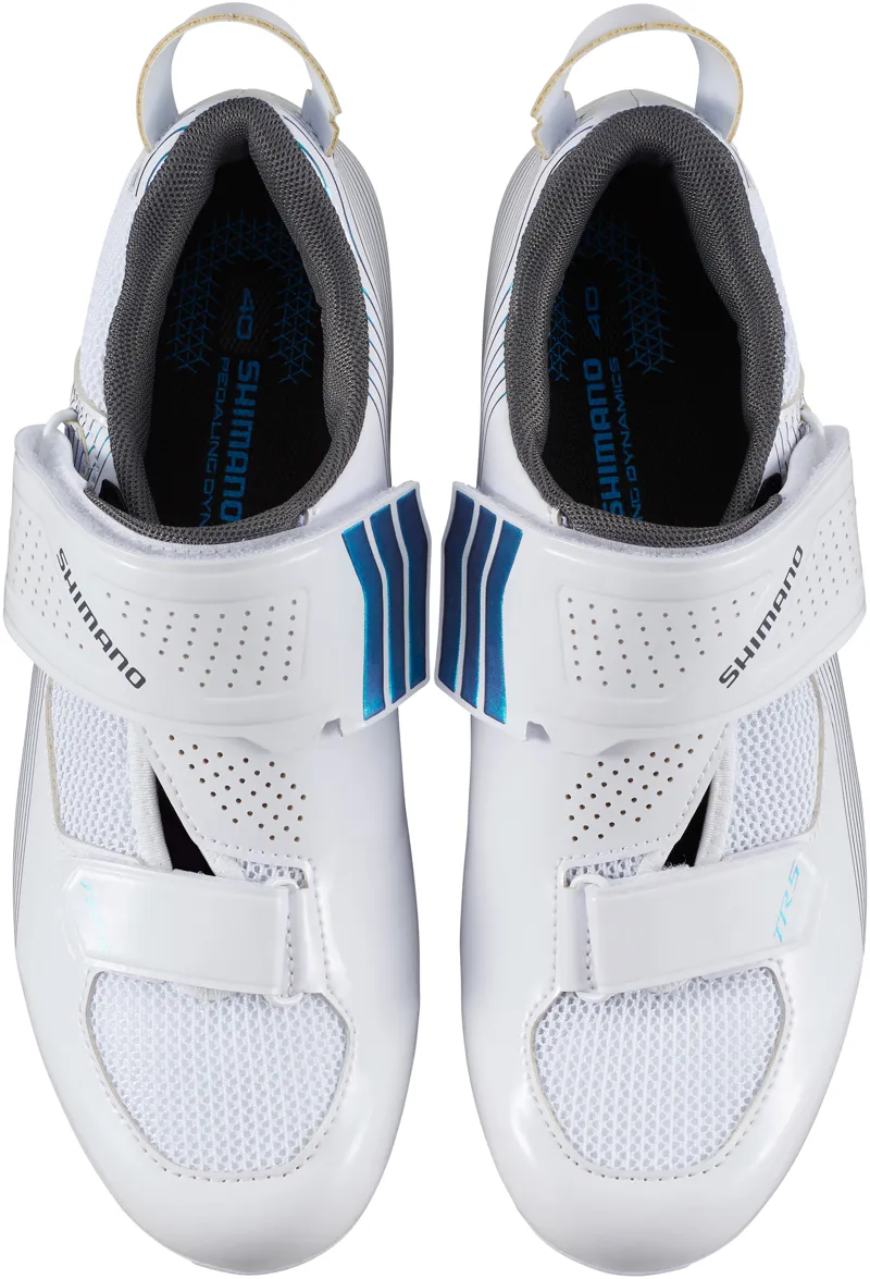 Shimano TR5 - Womens specific 3bolt Time Trial / Triathlon Road Shoes - White-1