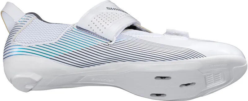 Shimano TR5 - Womens specific 3bolt Time Trial / Triathlon Road Shoes - White-3
