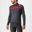 Castelli Puro 3 Full Zip Mens Jersey in Dark Grey/Red Reflex