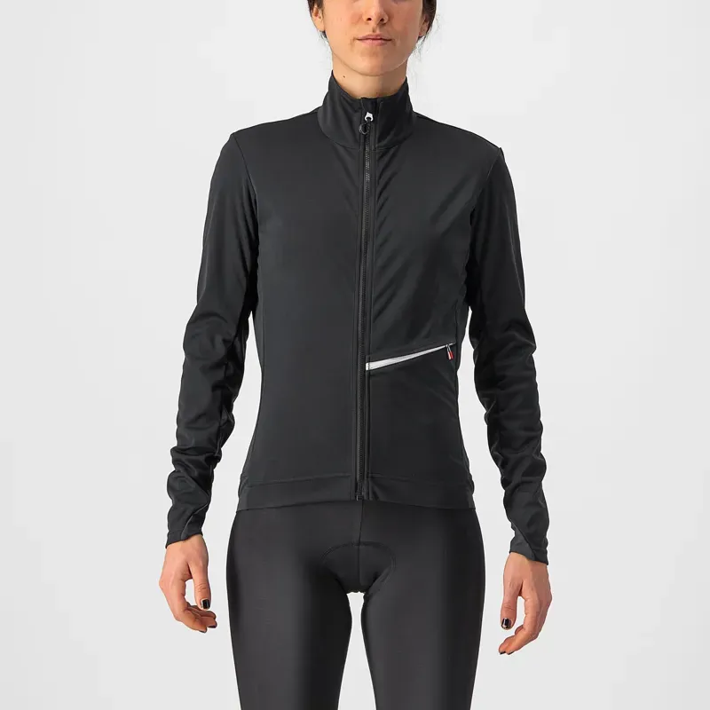 Castelli Go Womens Jacket in Light Black/White