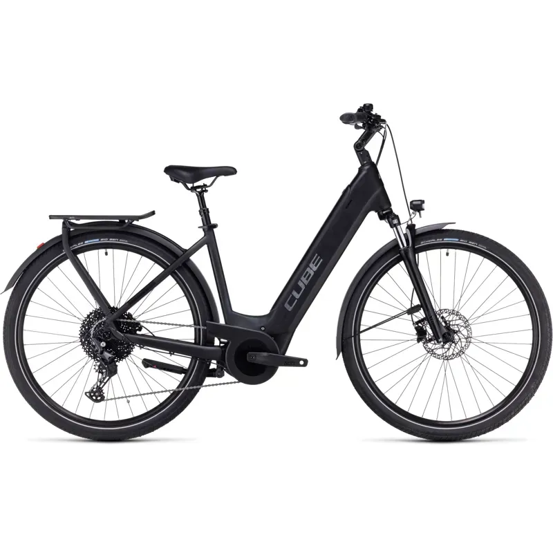 2024 Cube Touring Hybrid Pro 625 Electric Bike in Black/Metal-2