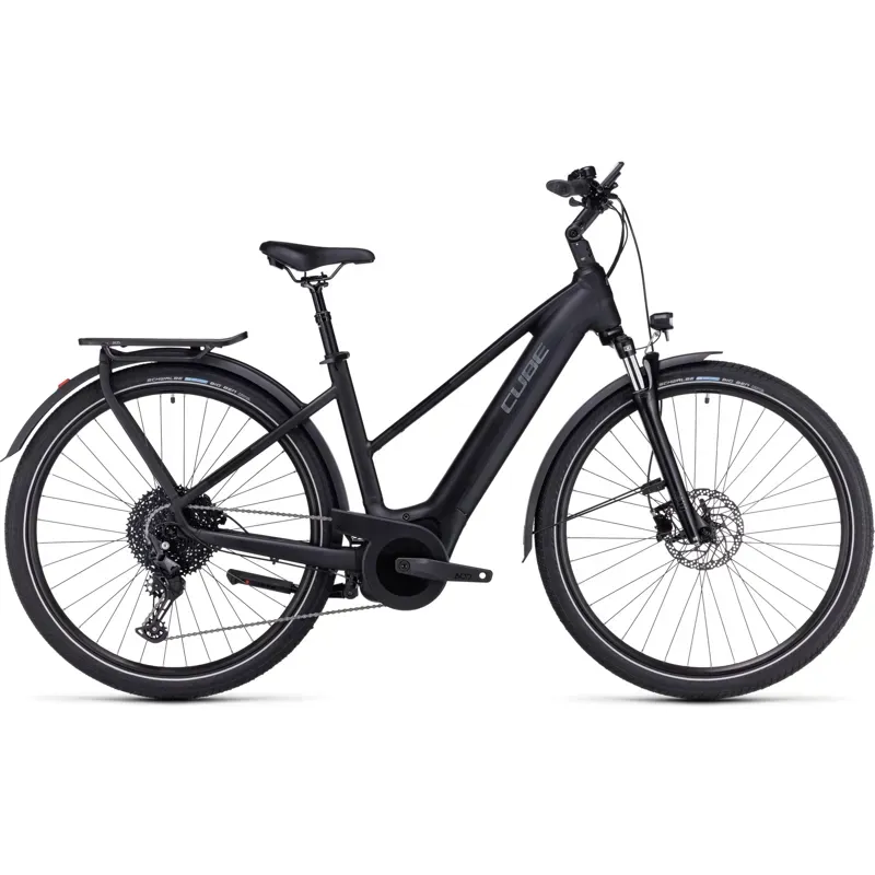 2024 Cube Touring Hybrid Pro 625 Electric Bike in Black/Metal-1