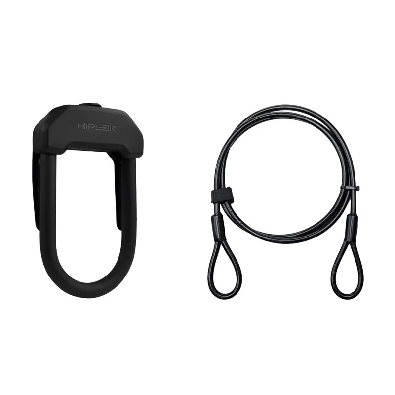 Hiplok DXP D-Lock and 2m Cable - Black