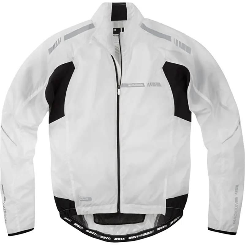 Madison Stratos Mens Showerproof Jacket in White