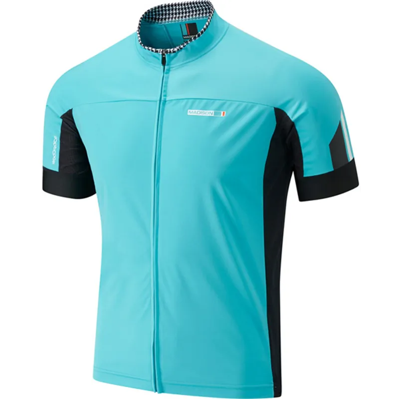 Madison RoadRace Mens Short Sleeved Windtech Jersey in Blue