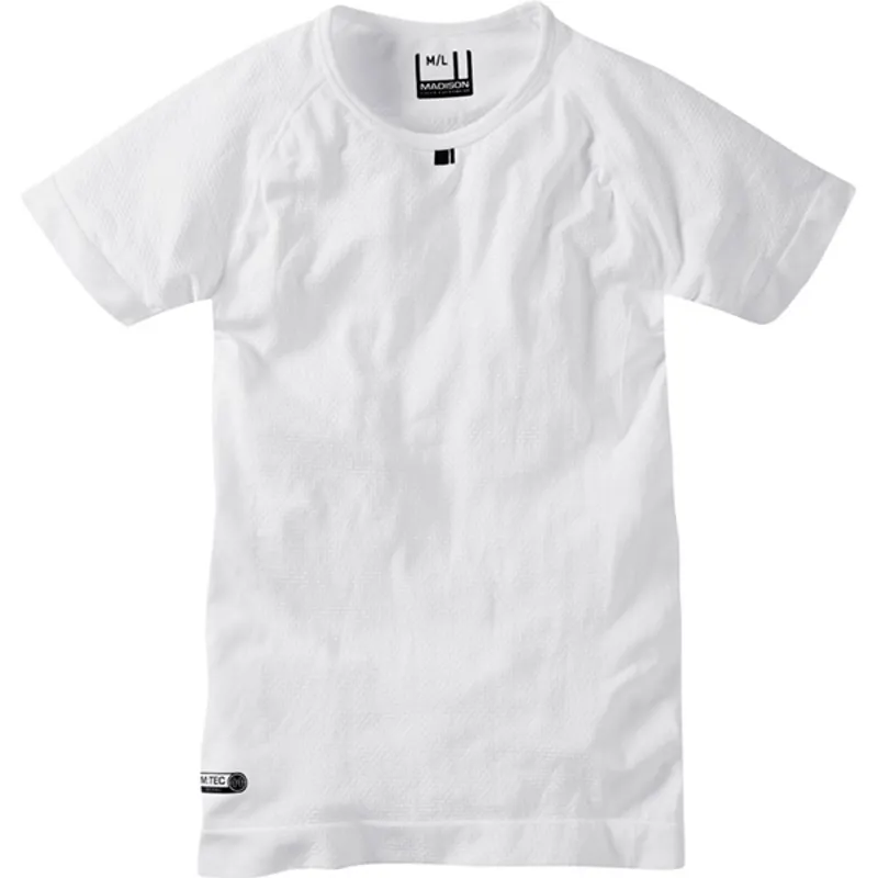 Madison Isloer Mesh Short Sleeved Mens Baselayer in White