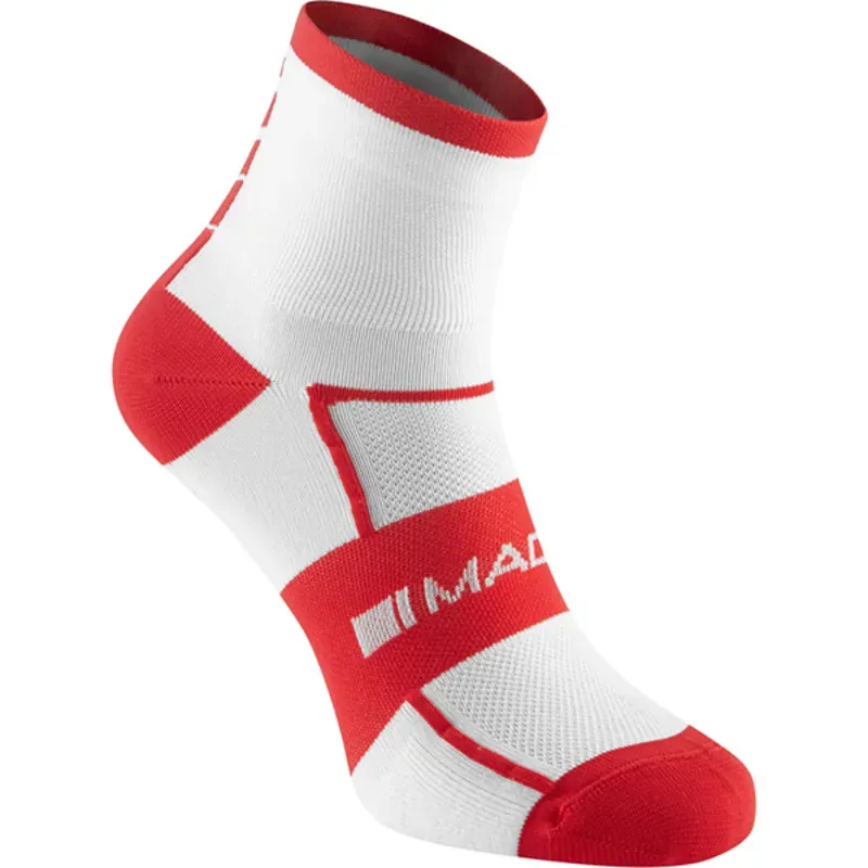 Madison Sportive Mens Small 2Pack Mid Socks In Red