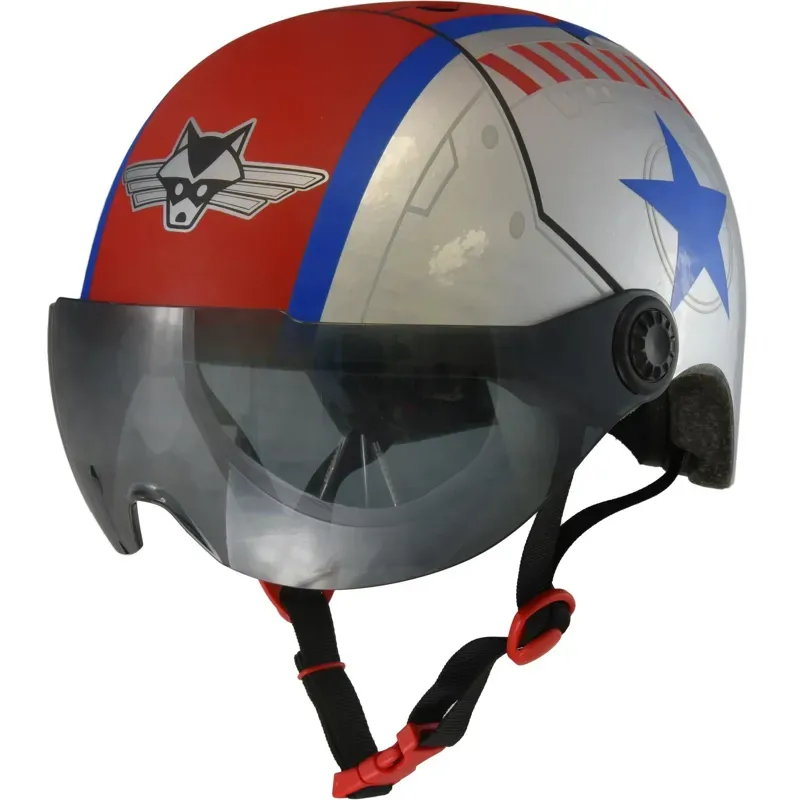 2021 C-Preme Raskullz Flying Ace Kid's Helmet in Silver