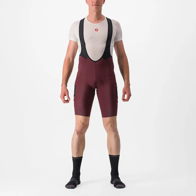 Castelli Unlimited Cargo Bib Shorts in Bordeaux