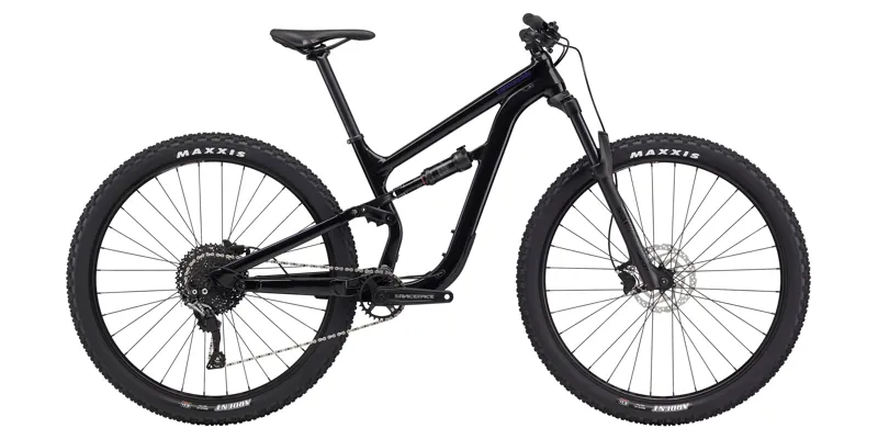 purple full suspension mountain bike