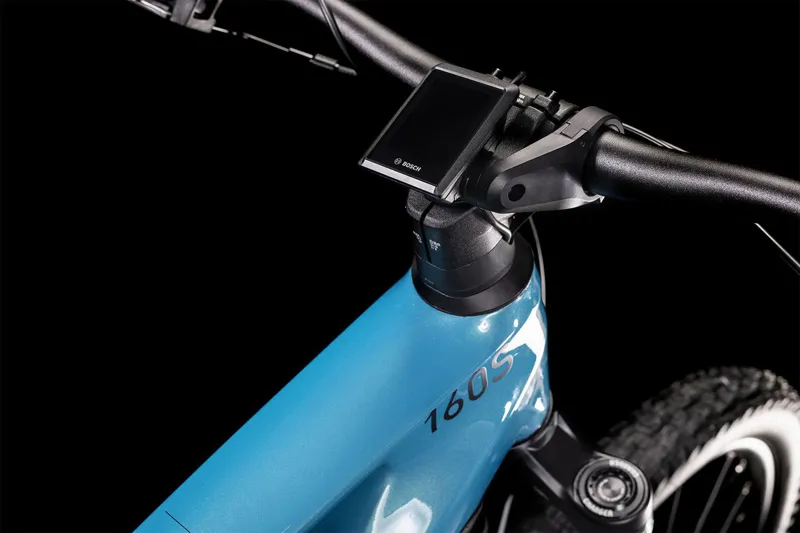 2022 Cube Stereo Hybrid 160 HPC SL 27.5 eMountain Bike in Blue-3