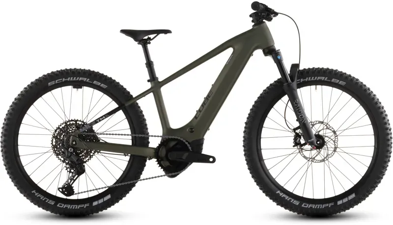 2026 Cube Acid 240 Hybrid Rookie SLX 400x E-Kids Bike in Reed Green/Matrix