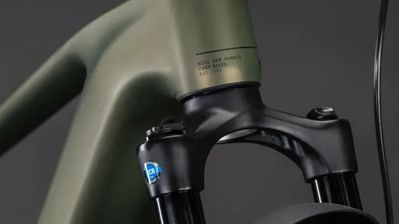 2026 Cube Acid 240 Hybrid Rookie SLX 400x E-Kids Bike in Reed Green/Matrix-6