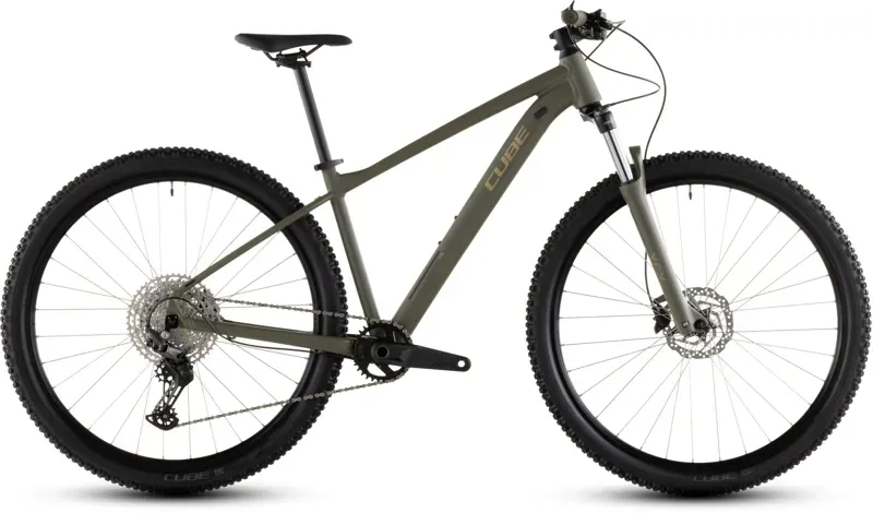 2026 Cube Aim SLX - Aluminium Mountain Bike - Dusty Olive / Gold