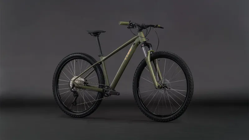 2026 Cube Aim SLX - Aluminium Mountain Bike - Dusty Olive / Gold-1