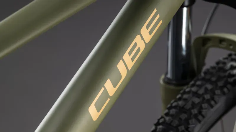 2026 Cube Aim SLX - Aluminium Mountain Bike - Dusty Olive / Gold-3