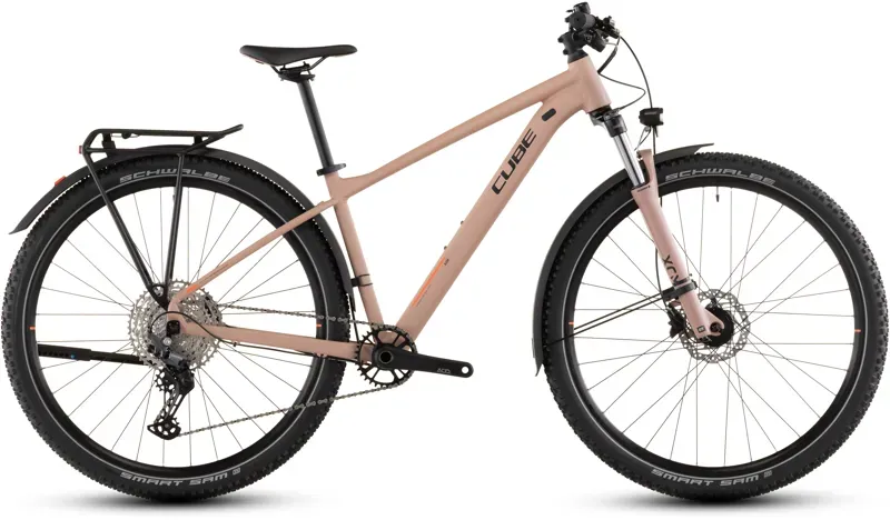 2026 Cube Aim SLX FE Mountain Bike in Blush Rose/Black