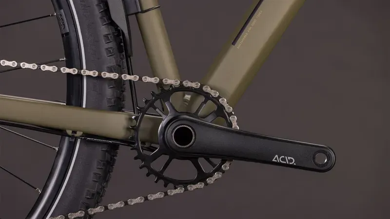 2026 Cube Aim SLX FE Mountain Bike in Dusty Olive/Gold-6