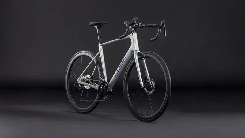 2026 Cube Attain C:62 SLX Road Bike In Sleek Grey/Prism-1