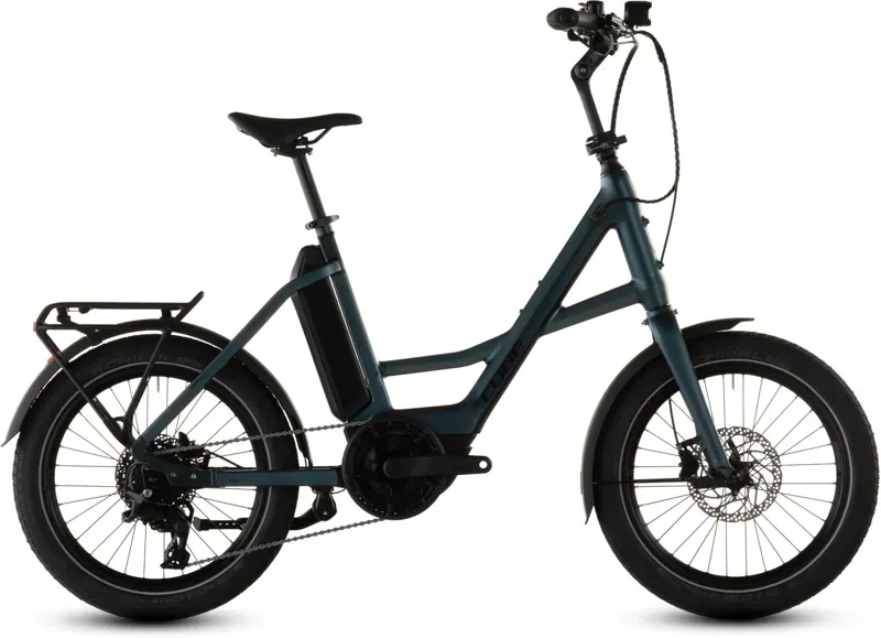 2026 Cube Compact Hybrid 545 E-Hybrid Bike in Royal Green and Black
