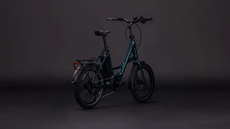 2026 Cube Compact Hybrid 545 E-Hybrid Bike in Royal Green and Black-1