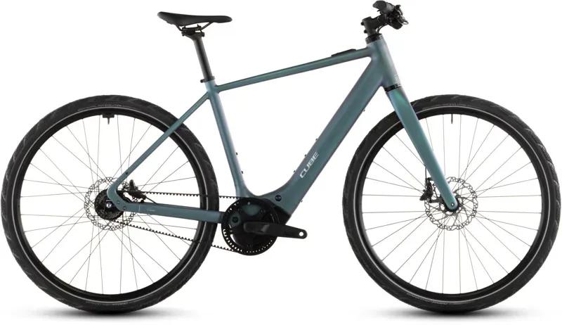 2026 Cube Editor Hybrid SLT 400x City E-Bike in Smaragd Grey/Prism