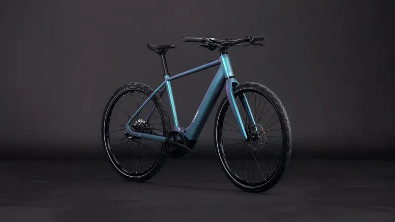 2026 Cube Editor Hybrid SLT 400x City E-Bike in Smaragd Grey/Prism-1