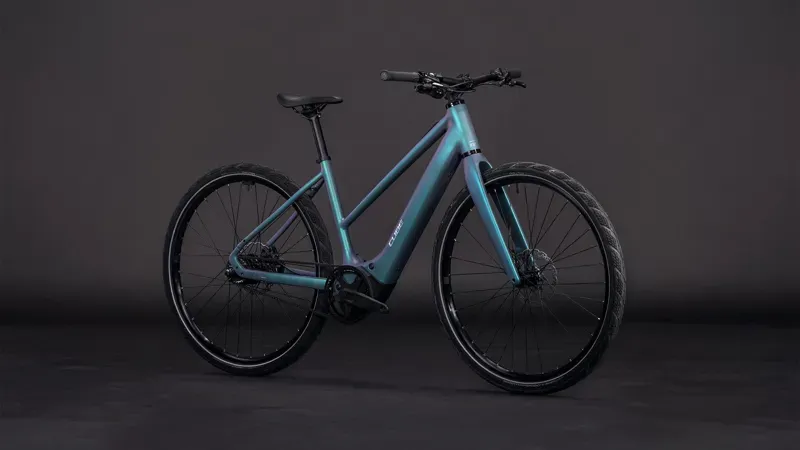 2026 Cube Editor Hybrid SLT 400x Trapeze City E-Bike In Smaragd Grey/Prism-1