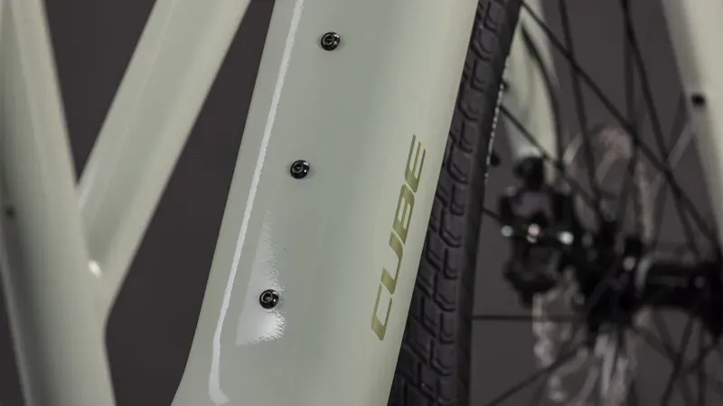 2026 Cube Editor Hybrid SLX 400x 2026 Trapeze E-Hybrid Bike In Reed Beige/Chrome-3