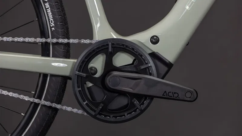 2026 Cube Editor Hybrid SLX 400x 2026 Trapeze E-Hybrid Bike In Reed Beige/Chrome-5