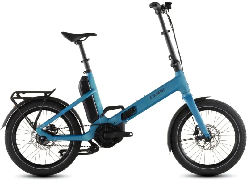 2026 Cube Fold Hybrid Comfort 545 eFolding Bike in Azure/Reflex
