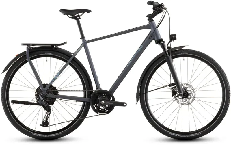 2026 Cube Kathmandu EXC Hybrid Bike in Metallic Grey/Chrome