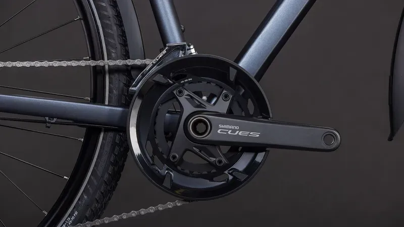 2026 Cube Kathmandu EXC Hybrid Bike in Metallic Grey/Chrome-4