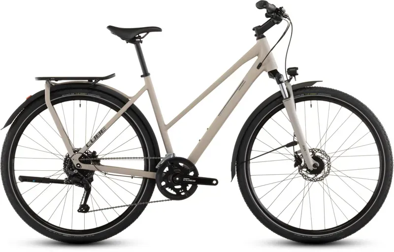2026 Cube Kathmandu One Hybrid Bike in Oat Grey/Grey-6