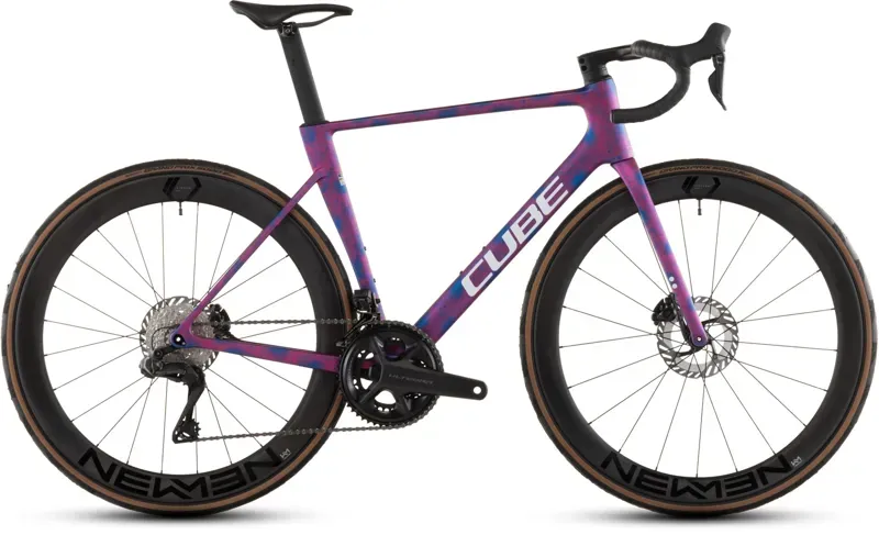 Cube Litening Air C:68X Race Road Bike In Dazzle Pink/Blue