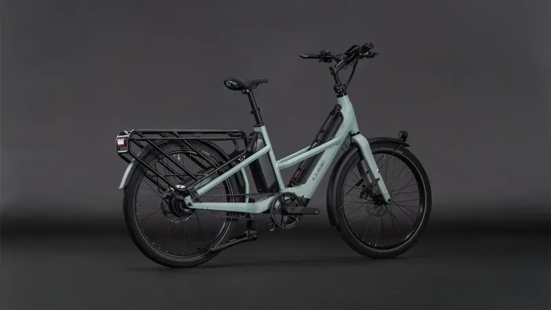 2026 Cube Longtail Hybrid Comfort 800 eCargo Bike in Mineral Grey/Reflex-1