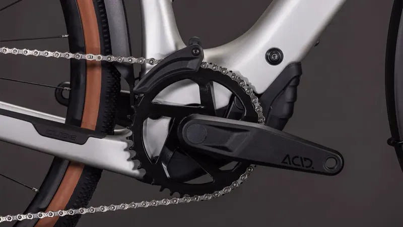 2026 Cube Nulane Hybrid C:62 Race 400x FE E-Gravel Bike in Sleek Grey/Prism-4