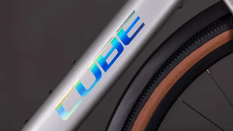 2026 Cube Nulane Hybrid C:62 Race 400x FE E-Gravel Bike in Sleek Grey/Prism-5