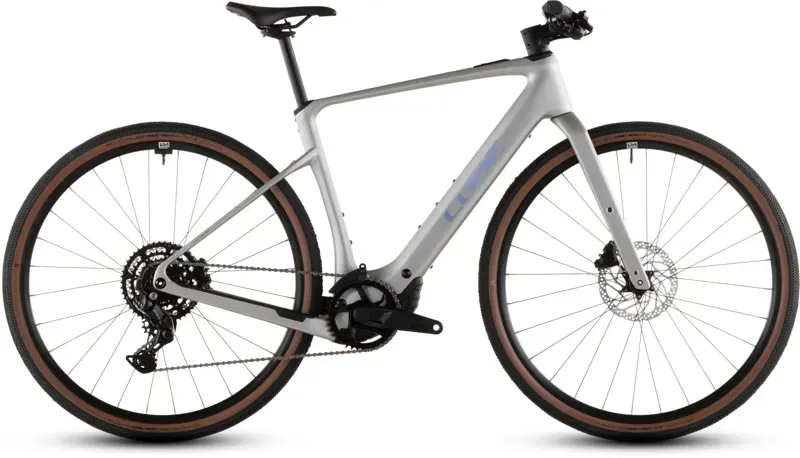 2026 Cube Nulane Hybrid C:62 Race 400x E-Gravel Bike in Sleek Grey/Prism