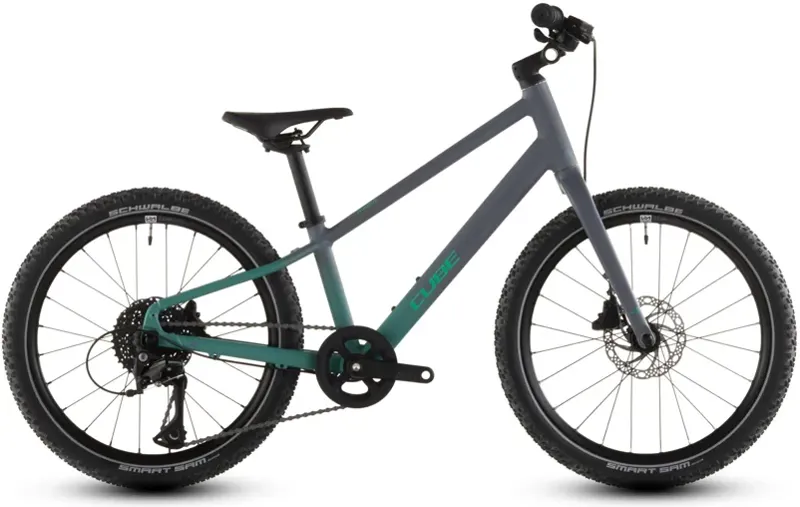 2026 Cube Numove 200 Disc Kids Bike in Lave Grey/Cool Green