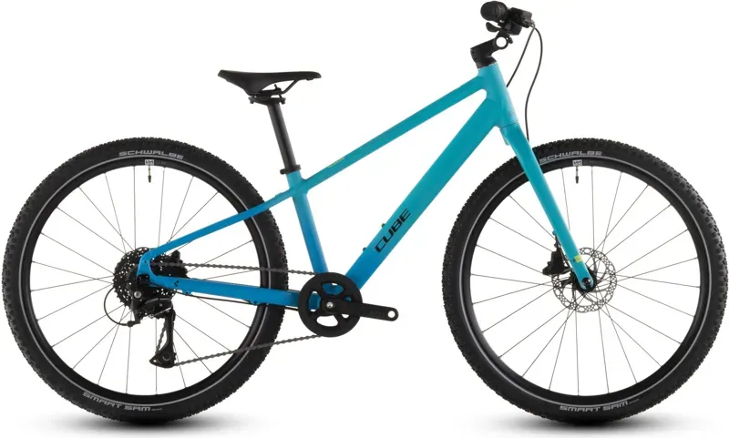 2026 Cube Numove 240 Disc Kids Bike in Pacific Blue/Steel Blue