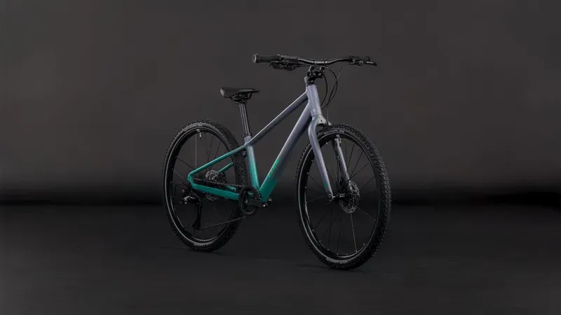2026 Cube Numove 240 Disc Kids Bike in Lava Grey/Cool Green-1