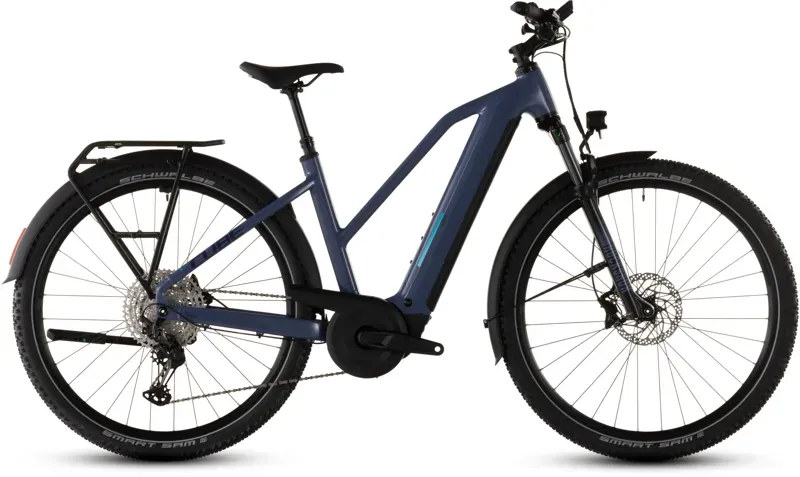 Cube Nuride Hybrid Exc 800 E-Hybrid Bike In Jeans Blue/Blue-2