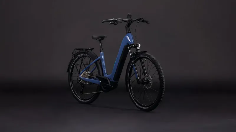 Cube Nuride Hybrid Exc 800 E-Hybrid Bike In Jeans Blue/Blue-5