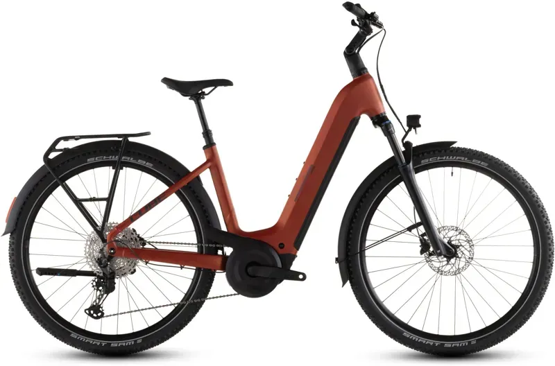 2026 Cube Nuride Hybrid Pro 800 E-Hybrid Bike in Chilli/Black-4