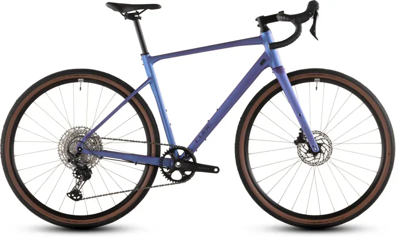 2026 Cube Nuroad EX Gravel Bike in Blue Iris/Lilac