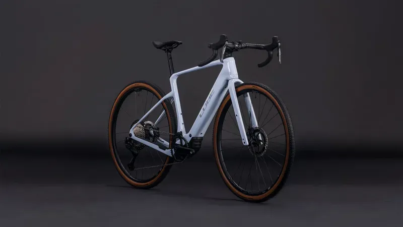 2026 Cube Nuroad Hybrid C:62 SLX 400x E-Gravel Bike in Ice Blue/Prism-1