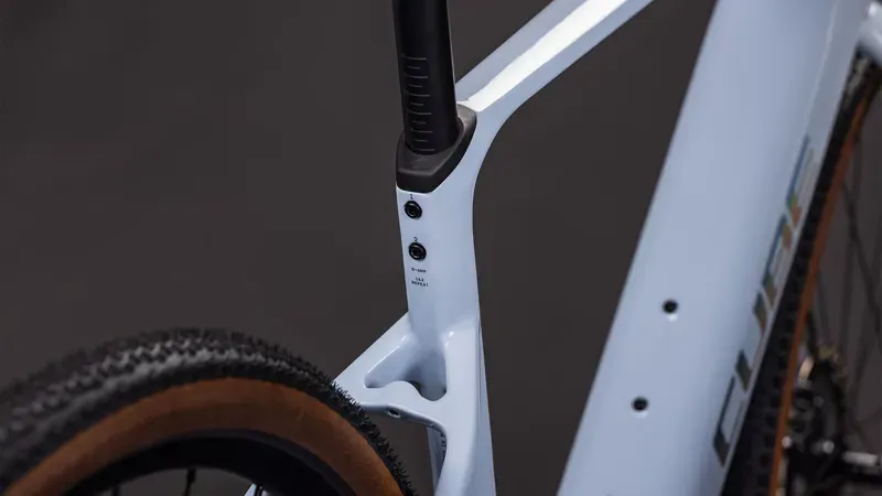 2026 Cube Nuroad Hybrid C:62 SLX 400x E-Gravel Bike in Ice Blue/Prism-3