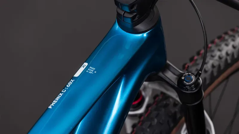 2026 Cube Phenix C:68X Race Mountain Bike in Chrome Blue/Liquid Blue-2