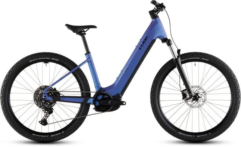 2026 Cube Reaction Hybrid One 800 E-MTB in Blue Iris/Reflect-3